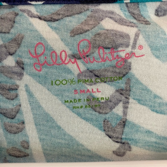 Lilly Pulitzer cotton dress, 3/4 sleeve, Game Zebra print - Picture 3 of 4